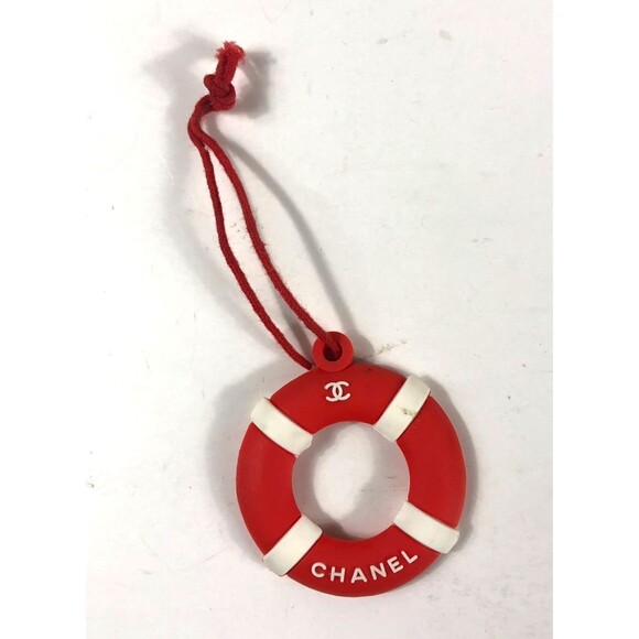 Authentic Original Vintage CHANEL "Buoy" Life Preserver Bag Charm Keychain CC - Picture 1 of 5